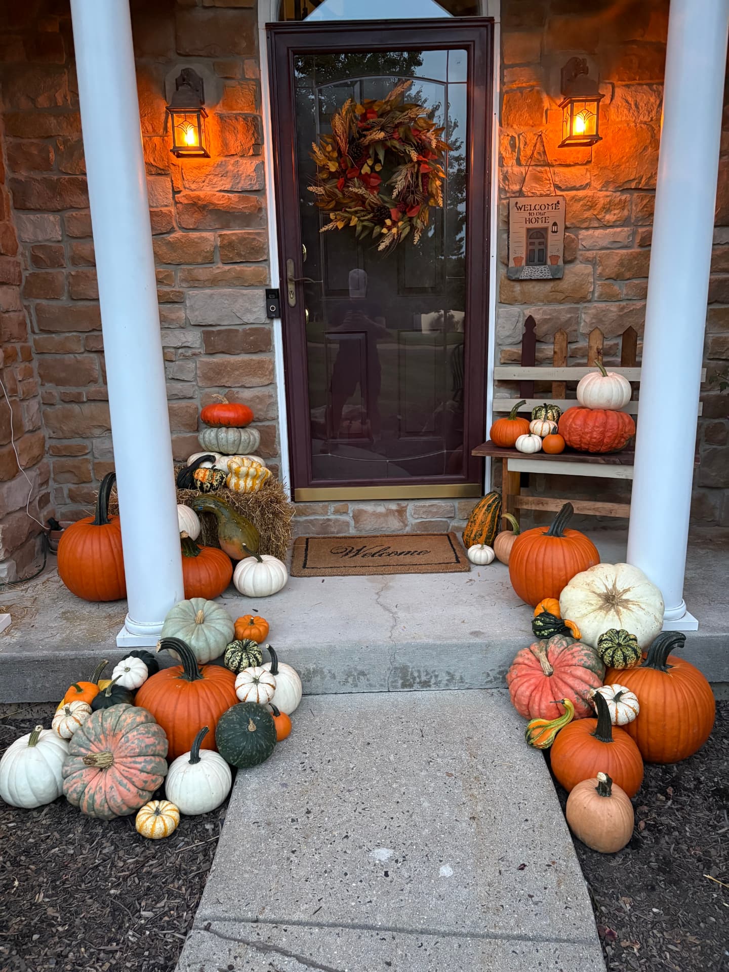 Porch Pumpkin Displays